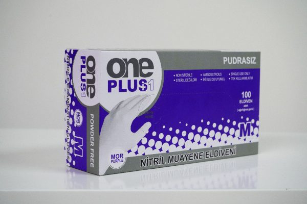One Plus +1 Nitril Pudrasiz Muayene Eldiveni mor Toptan Satış Üretici (4)