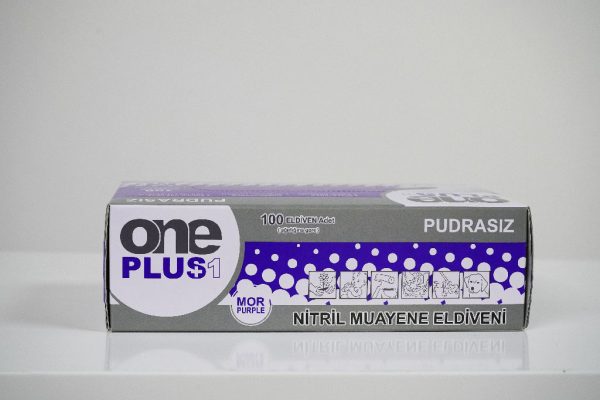 One Plus +1 Nitril Pudrasiz Muayene Eldiveni mor Toptan Satış Üretici (5)