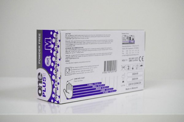 One Plus +1 Nitril Pudrasiz Muayene Eldiveni mor Toptan Satış Üretici (8)