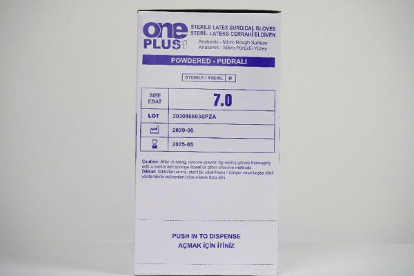 One Plus +1 Lateks Cerrahi Eldiveni Pudralı Toptan Satış Üretici (1)