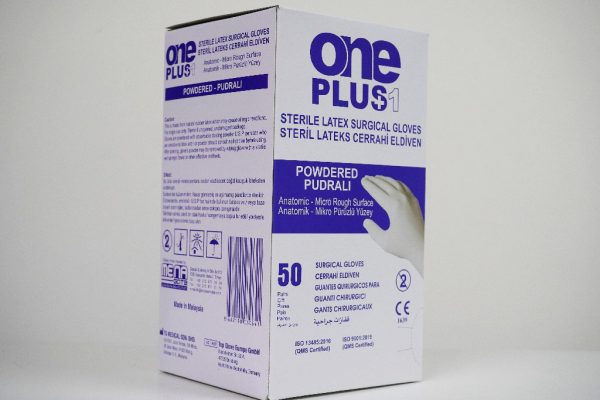 One Plus +1 Lateks Cerrahi Eldiveni Pudralı Toptan Satış Üretici (5)