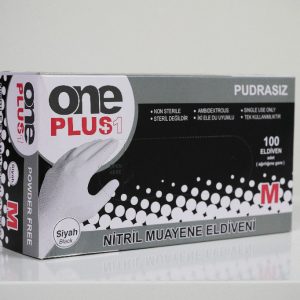 One Plus +1 Nitril Muayene Eldiveni Siyah Toptan Satış Üretici (4)