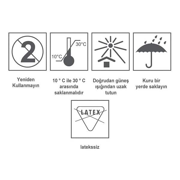 eldiven-kullanım-talimatları-latekssiz Nitril Pudrasız Muayene Eldiveni Beyaz - Görsel 5