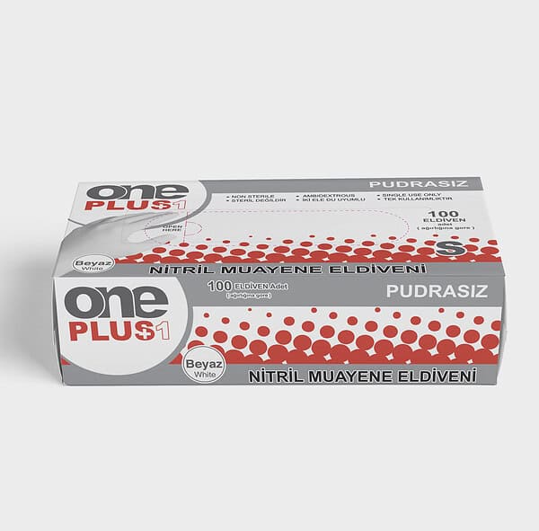 One Plus +1 Nitril Pudrasiz Muayene Eldiveni beyaz Toptan Satış Üretici 2 One Plus +1 Nitril Pudrasiz Muayene Eldiveni beyaz Toptan Satış Üretici 2