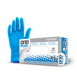 One Plus +1 Nitril Pudrasiz Muayene Eldiveni Mavı Toptan Satış Üretici