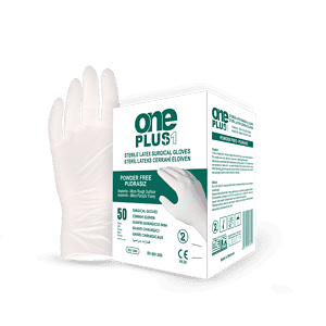 One Plus +1 Lateks Cerrahi Eldiveni Pudrasız Toptan Satış Üretici