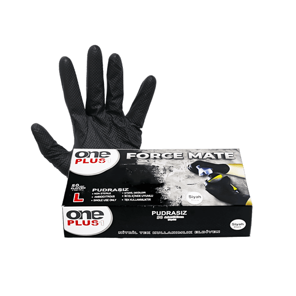 Force-Mate-Nitril-Tek-Kullanımlık-Eldiven-50'li Force-Mate-Nitril-Tek-Kullanımlık-Eldiven-50'li